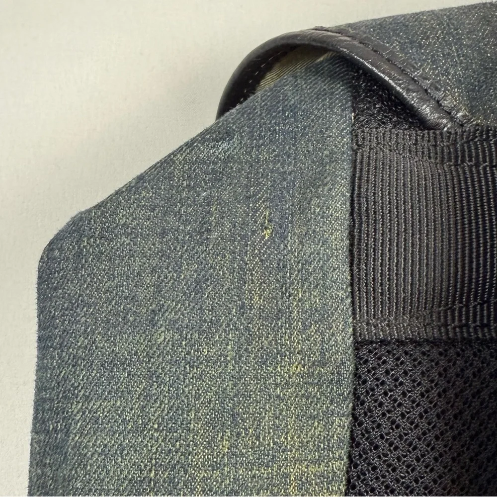 Diesel Waxed Denim De Breaking Backpack Dark Blue/Black Metal Buckles